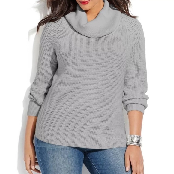 MICHAEL Michael Kors Waffle Knit Cowl Neck Sweater - Picture 1 of 12